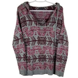 American Eagle Outfitters Knit Hooded Winter Sweater M